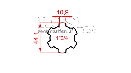 ZAPFWELLENADAPTER HÜLSE 1-3/4 (120 mm)