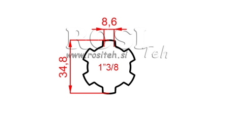 WAŁ KARDANA WIELOWYPUSTOWY 1-3/8 (1000 mm)