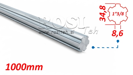WAŁ KARDANA WIELOWYPUSTOWY 1-3/8 (1000 mm)