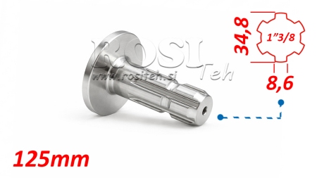 ADAPTATEUR P.T.O. AVEC FLANGE 1 3/8