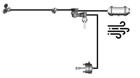 SET ZRAČNIH ZAVOR ZA PRIKOLICO KOMPLET ENO KROŽNI SISTEM 1 CILINDER