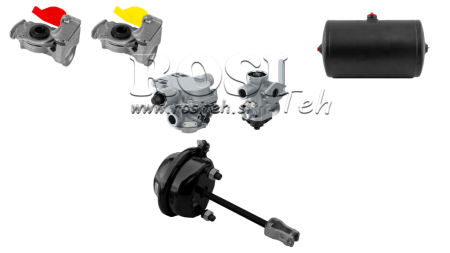 SET ZRAČNIH ZAVOR ZA PRIKOLICO KOMPLET DVO KROŽNI SISTEM 1 CILINDER