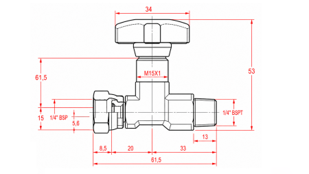 HYDRAULICKÝ VENTIL PRO MANOMETR