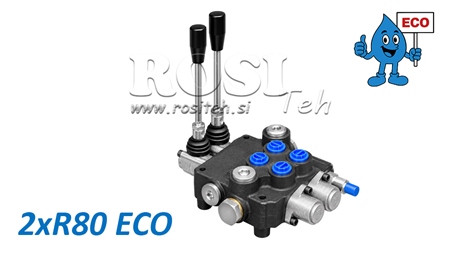 HYDRAULICKÝ RUČNÍ VENTIL – 2-SEKČNÍ ROZVADĚČ 2xR80 ECO