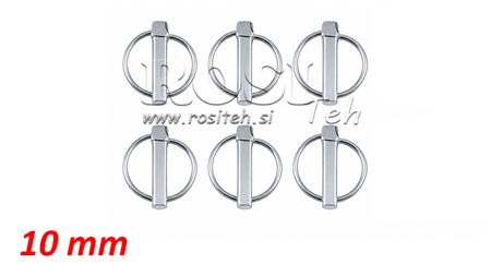 BEZPEČNOSTNÍ KULATÝ KLIP 10 MM (6 KS)
