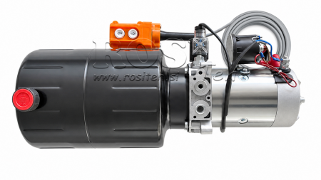 MINI HYDRAULICKÁ JEDNOTKA 12V DC - 1.6kW = 2.1cc - 8 litrů - jednofázová jednotka (kovová)