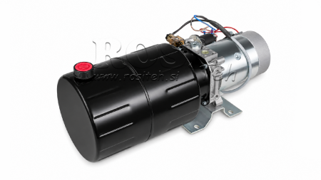 MINI HYDRAULICKÁ JEDNOTKA 24V DC - 2.2kW = 2.1cc - 8 lit - jednofázová montáž (kovová)