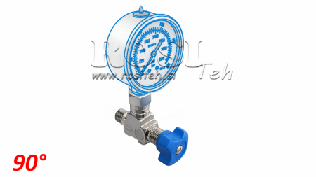 HYDRAULICKÝ VENTIL PRO MANOMETR 90°