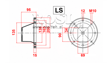 ΥΔΡΑΥΛΙΚΟΣ ΦΛΑΝΤΖΑΣ - ΚΑΜΠΑΝΑ LS201 (EM0,55-1,5KW/GR1)