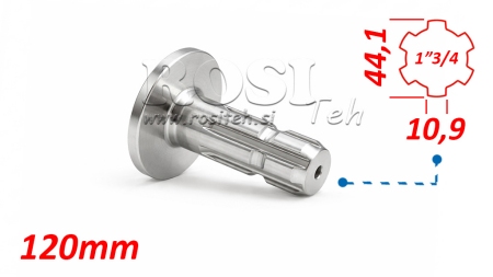 ADAPTATEUR P.T.O. AVEC FLANGE 1 3/4 L120