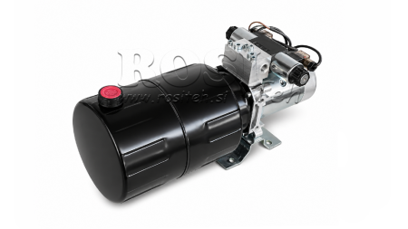 MINI HYDRAULICKÁ JEDNOTKA 12V DC - 1.6kW = 2.1cc - 8 lit - obousměrná jednotka (kovová)
