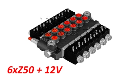 HIDRAVLIČNI VENTIL 6xZ50+12V DC
