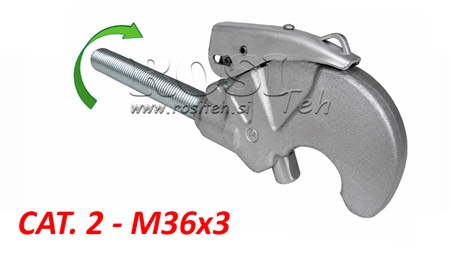 ZÁVITOVÝ AUTOMATICKÝ HÁK KAT.2 PRO TŘETÍ BOD M36X3