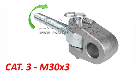 ZÁVITOVÝ HÁK SPECIÁLNÍ KAT.3 PRO TŘETÍ BOD M30X3