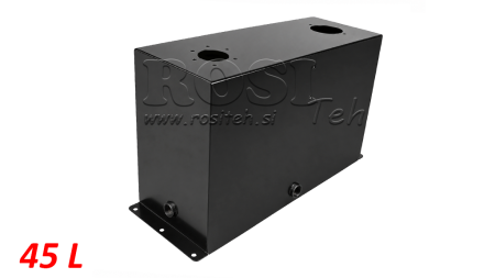 METAL TANK 45 LITERS CUBE 400X255X600MM FORBEREDELSE TIL RETURFILTER