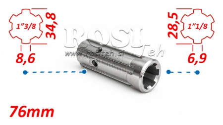P.T.O. ADAPTER FROM 1'' 1/8 TO 1''3/8