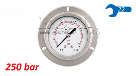 MANOMETR DN100 ZADNÍ 0 - 250 BAR - 1/2
