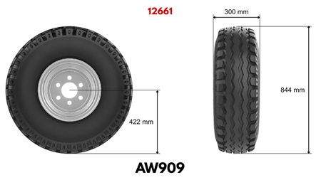 11,5/80-15,3 PNEUMATIKA AW909 (14 PR) S RÁFKEM 9,00 x 15,3