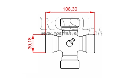 KRIŽ F-30,18X106,30 ZA ECO KARDAN 970mm 70-110HP Z LAMELO