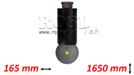 TELESKOPICKÝ VÁLEC - MEILLER KIPPER - 5 STUPŇŮ 163 mm 15 ton - ZDVIH 1650 mm