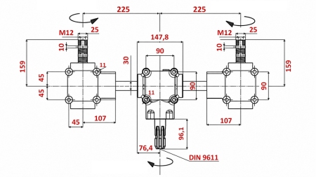 ΣΕΤ ΚΙΒΩΤΙΩΝ ΤΑΧΥΤΗΤΩΝ 1:1,3 (27HP-20kW) ΓΙΑ ΔΙΑΝΟΜΕΑ ΚΟΠΡΙΑΣ L:450 - ALU