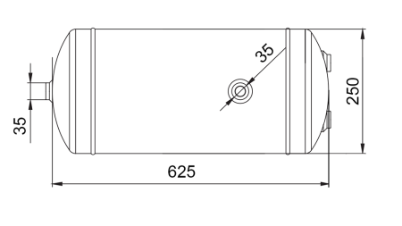 NÁDRŽ NA VZDUCHOVÉ BRZDY 30 LIT 625X250 ECO