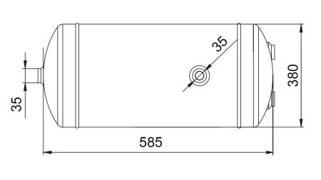 NÁDRŽ NA VZDUCHOVÉ BRZDY 60 LIT 585X380 ECO