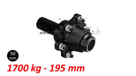 POLOOSA BEZ BRZD - 1700 kg (6 ŠROUBŮ) - 195 mm