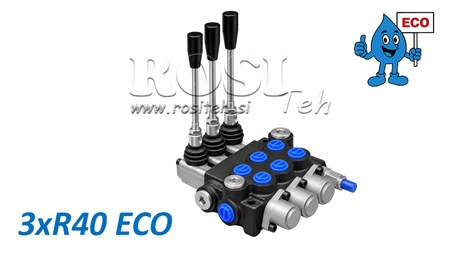 HYDRAULICKÝ RUČNÍ VENTIL – 3-SEKČNÍ ROZVADĚČ 3xR40 ECO