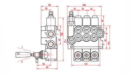 HYDRAULICKÝ RUČNÍ VENTIL – 3-SEKČNÍ ROZVADĚČ 3xR40 ECO