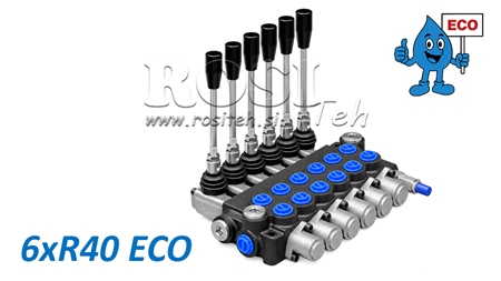 HYDRAULICKÝ RUČNÍ VENTIL – 6-SEKČNÍ ROZVADĚČ 6xR40 ECO
