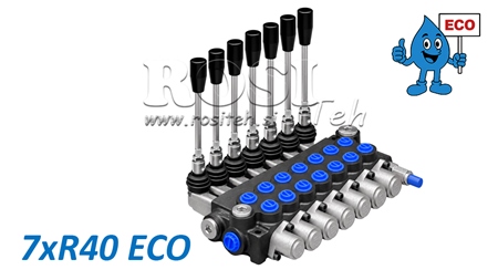 HYDRAULICKÝ RUČNÍ VENTIL – 7-SEKČNÍ ROZVADĚČ 7xR40 ECO