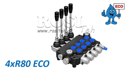 HYDRAULICKÝ RUČNÍ VENTIL – 4-SEKČNÍ ROZVADĚČ 4xR80 ECO