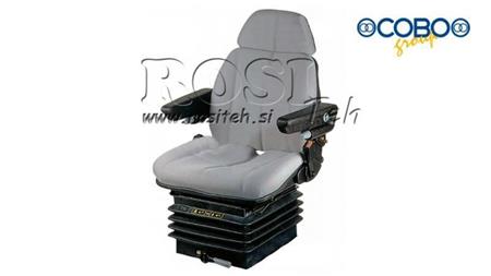 TRACTOR SEAT PNEUMATIC MADE OF SYNTHETIC LEATHER WITH ARMREST