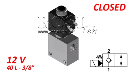 2-CESTNÝ VENTIL 3/8 (NC) 12V - 40LIT