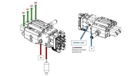 PROPORCIONÁLNÍ ŘÍDICÍ VENTIL PRO PŘEDNÍ NAKLADAČ TRAKTORU - OPEN CENTER LVM92 EHP