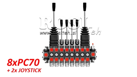 HYDRAULICKÝ VENTIL 8XPC70 + 2X JOYSTICK