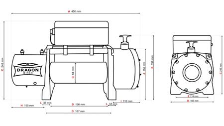 12 V ELEKTRICKÝ VYŤAHOVACÍ PŘÍSTROJ DWM 10000 HD - 4536 kg