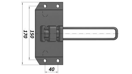 DRŽÁK NA METALOVÝ KLÍN 1,600 KG