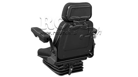 SEDADLO TRAKTORU S VZDUCHOVÝM ODPRUŽENÍM TEXTIL S PODRÁŽKOU ECO