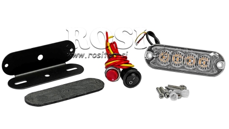 LED STROBOSKOPICKÉ SVĚTLO 12/24V