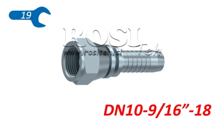 HYDRAULICKÉ PŘIPOJENÍ DKJ JIC74° ŽENSKÝ DN10-9/16”-18