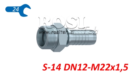HYDRAULIC FITTING CES 14 S MALE DN12-M22X1,5