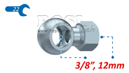 KOVOVÁ HADICE BANJO 3/8 S MATKOU