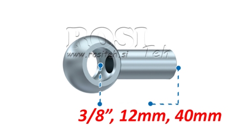 KOVINSKA CEV BANJO 12mm 3/8 40mm