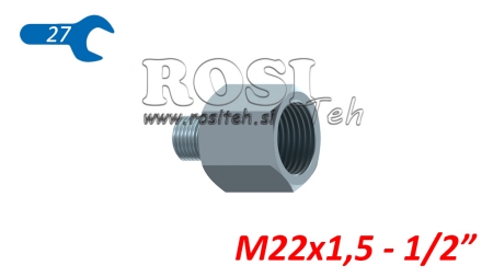 HYDRAULIC ADAPTER MALE-FEMALE 22X1.5-1/2