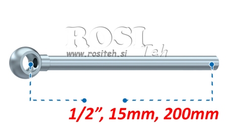 KOVOVÁ BANJO TRUBKA 15MM 1/2 200MM