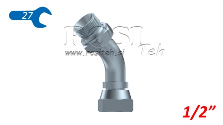 HYDRAULIC ELBOW 45° BSP MALE-FEMALE 1/2