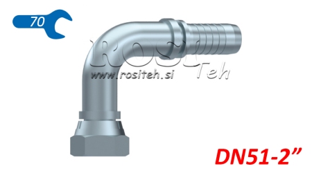 HYDRAULICKÉ PŘIPOJENÍ BSP ŽENSKÝ ELBOW 90° DN51-2