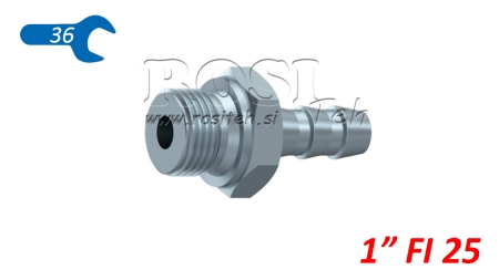 HYDRAULICKÉ PŘIPOJENÍ MUŽSKÉ 1 PRO GUMOVOU HADICI Φ 25